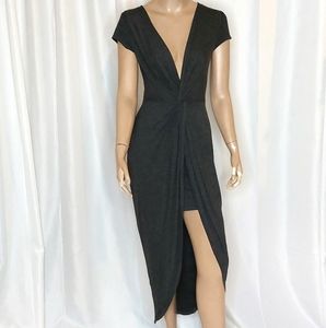 ROLLA COSTER long high low gray dress  S